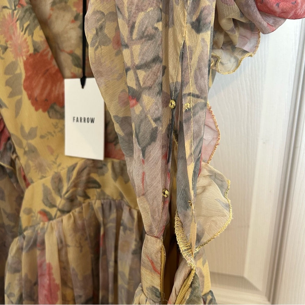 FARROW Spring Floral Whimsical Flowy Long Sleeve Christelle Maxi Dress | Size L - Picture 6 of 15